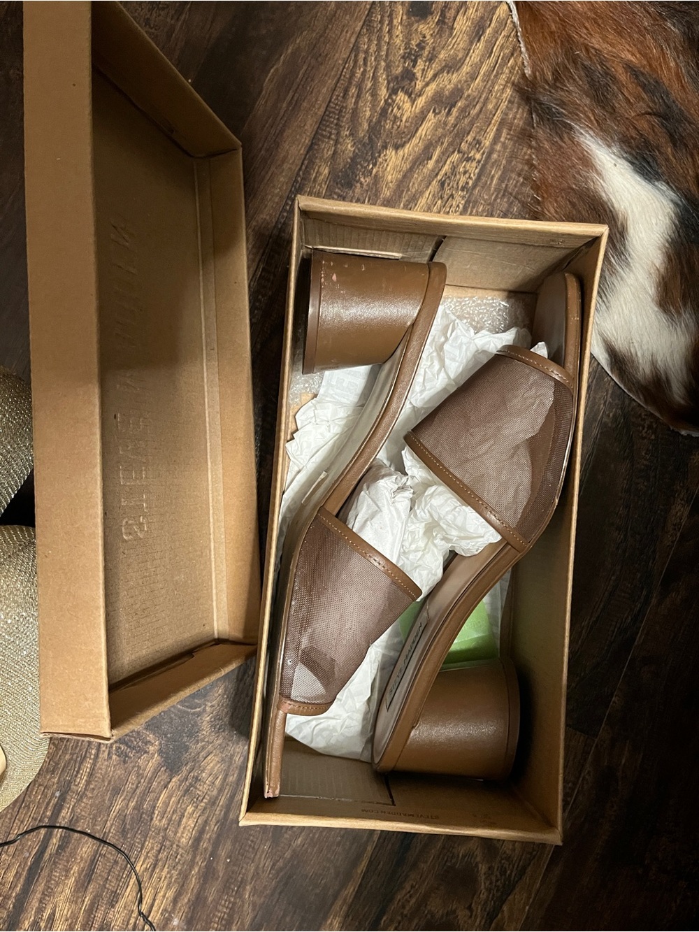 Steve Madden Brown Mid Heel Sandals